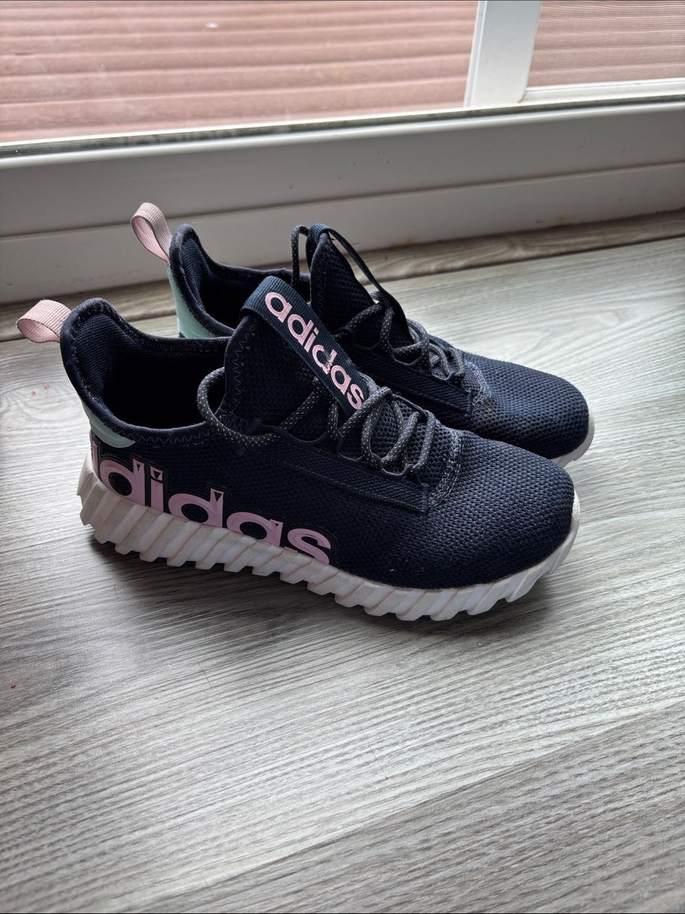adidas Kids' Kaptir Sneakers - Navy / Pink - Picture 7 of 16